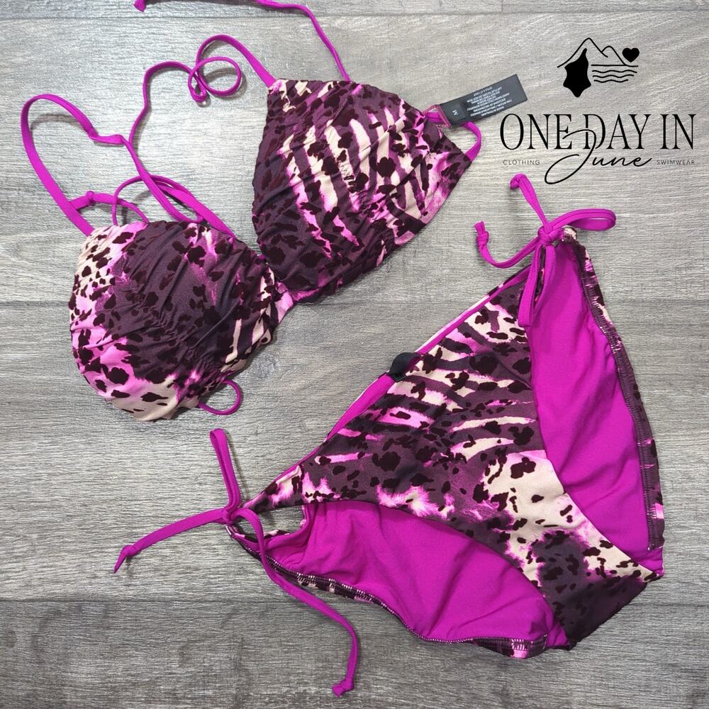 A.Che Padded Tie Side Bikini Swimsuit Size M